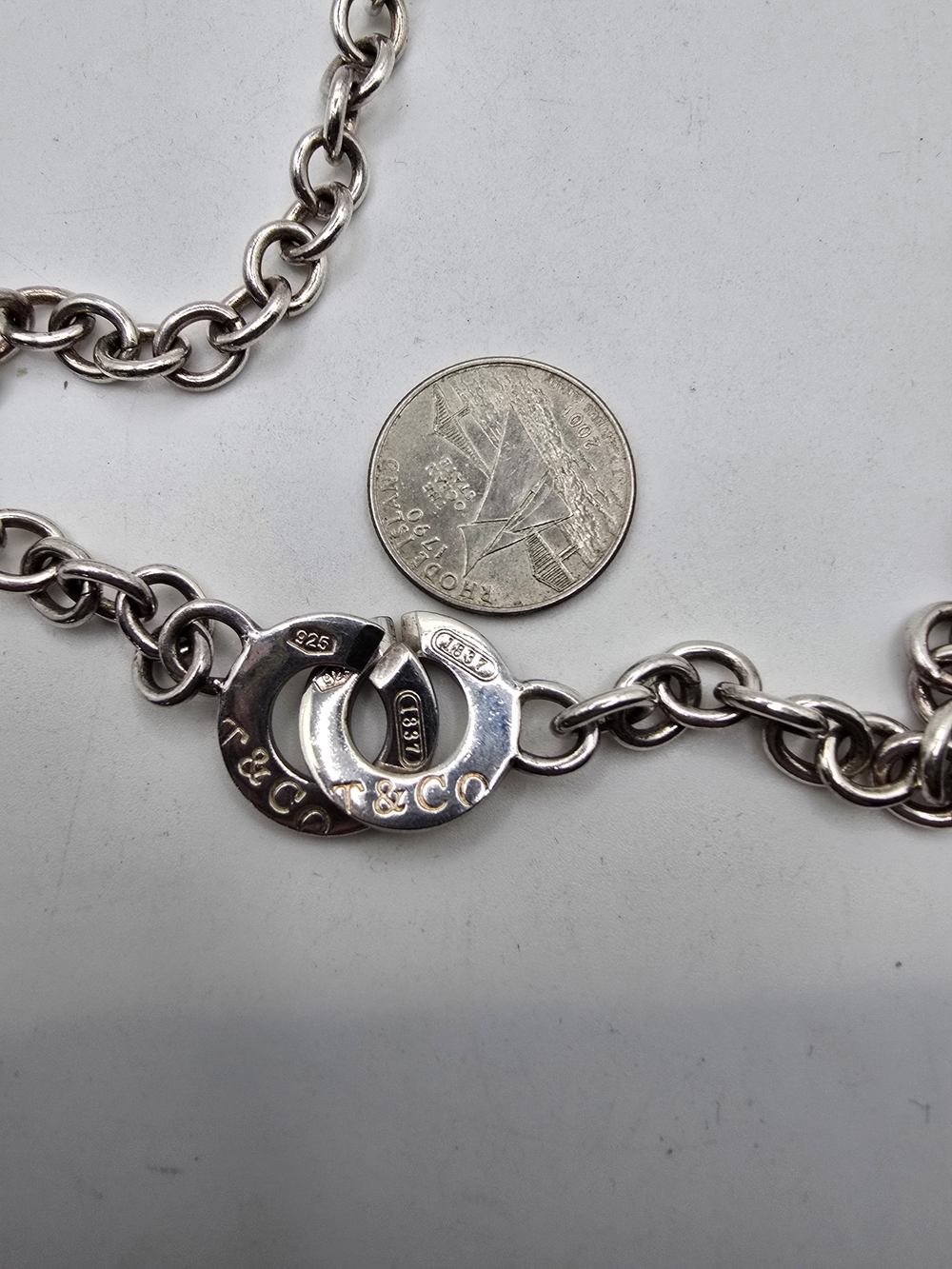 Tiffany & Co. 1837 Sterling Interlocking Circle Chain Necklace - Picture 3 of 4